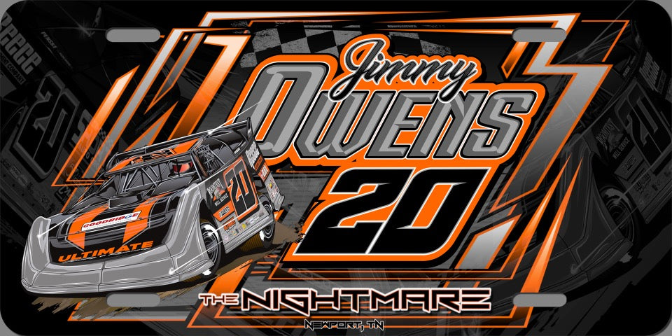 M2322 - Jimmy Owens "The Nightmare" License Plate