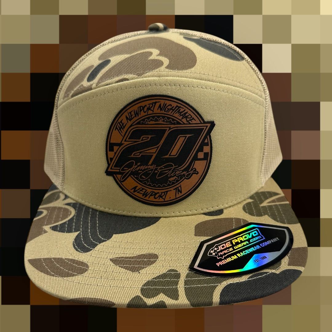 H2514C - Camo 20 Checkers Circle Snapback Hat