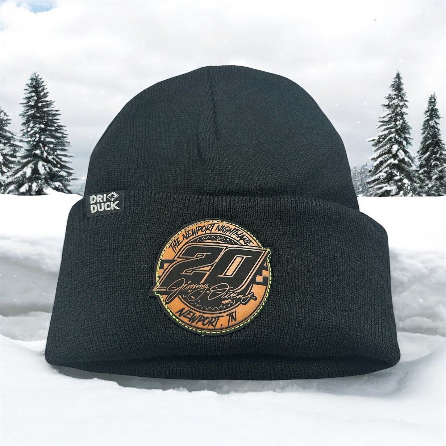 H2520B - Black 20 Checkers Circle Dri Duck Cuffed Beanie