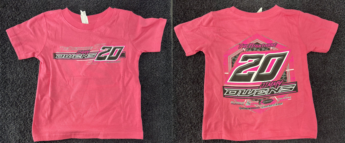 K2509P - Pink "Nightmare Hexagon" Kids Short Sleeve Shirt