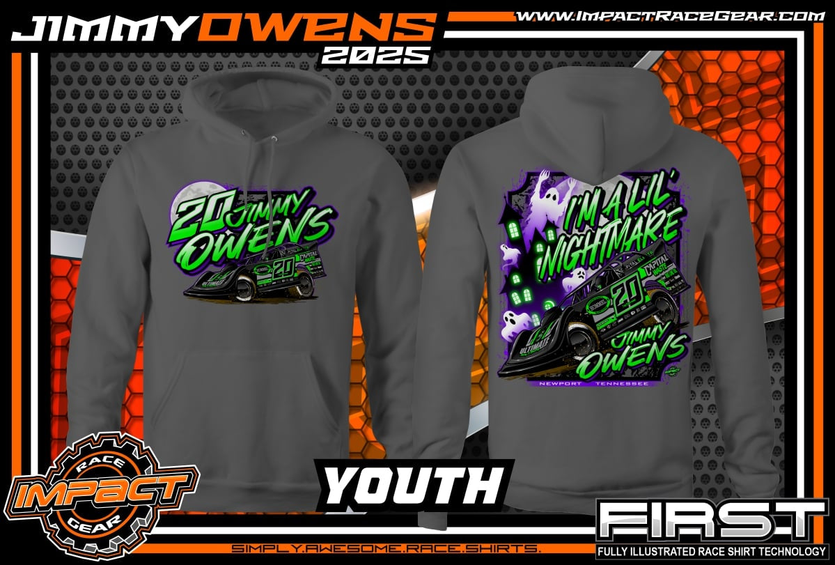 K2513CG - Charcoal Gray I'm A Lil' Nightmare Kids Hooded Sweatshirt