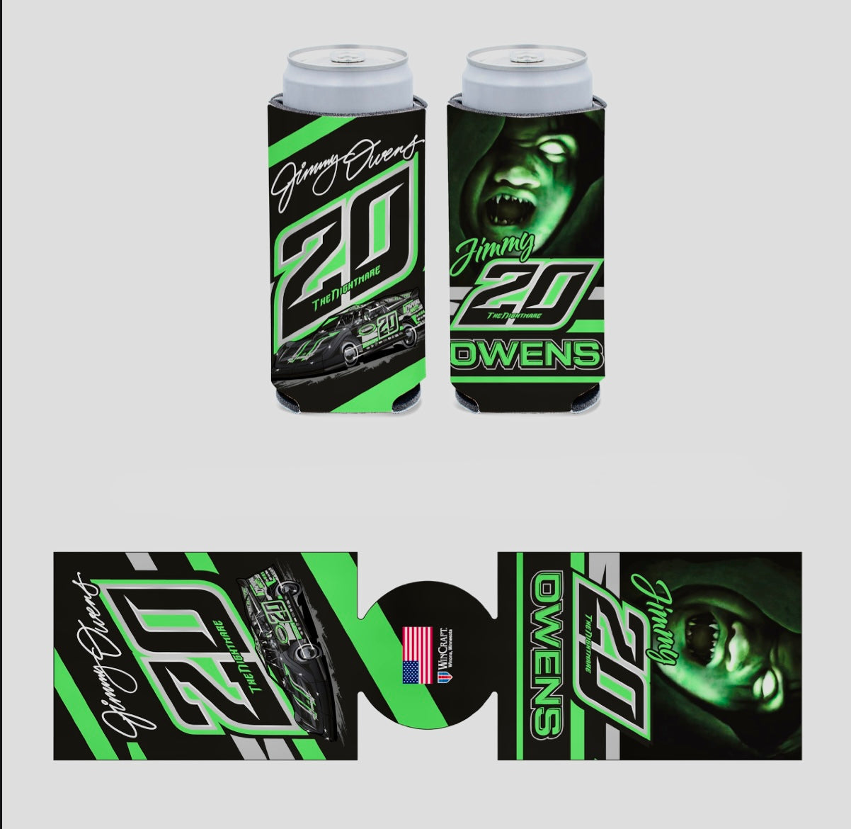 M2510 - Jimmy Owens #20 Slim Can Koozie