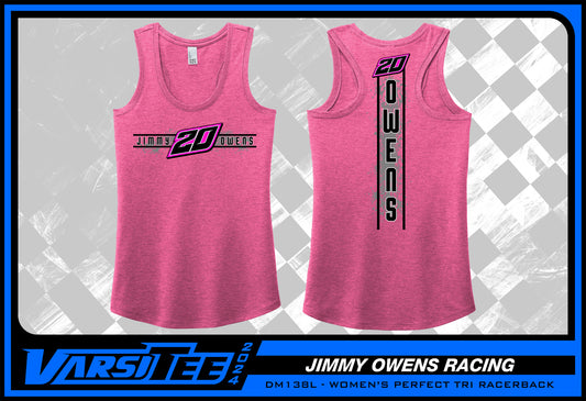 L2402P - Pink Jimmy Owens #20 Ladies Racerback Tank Top
