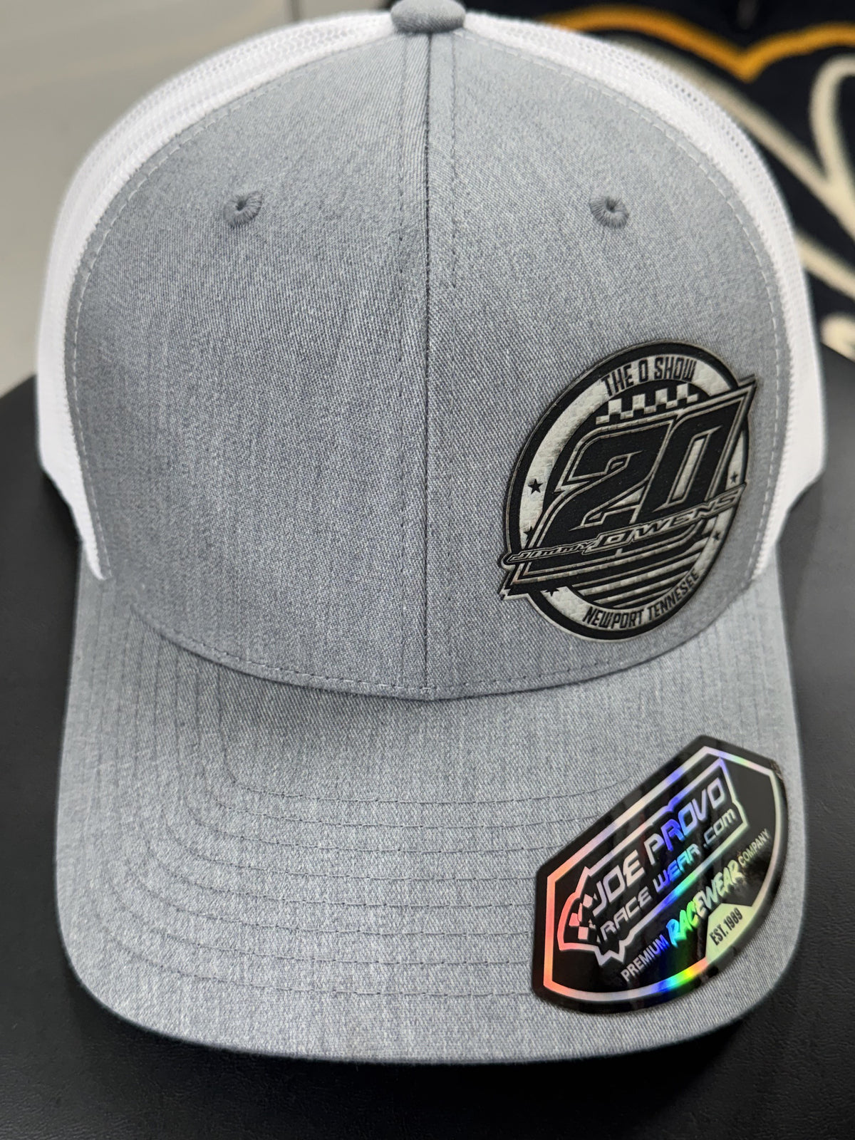 H2605GW - Gray / White Mesh Owens #20 Circle Logo Snapback Hat