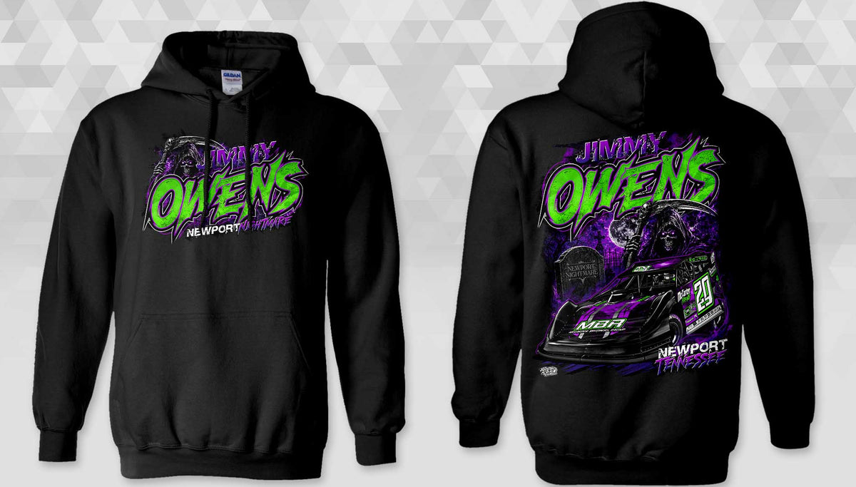 HS2603B - Black "Owens Fierce" Adult Hooded Sweatshirt