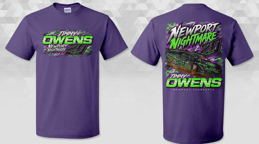 T2606P - Purple "Jimmy Owens Retro" Adult Short Sleeve Shirt