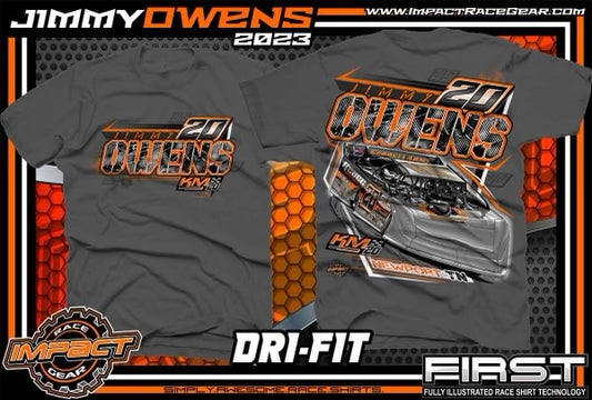 T2315SG - Steel Gray "Owens Breakout" Dri-Fit Adult Short Sleeve Shirt