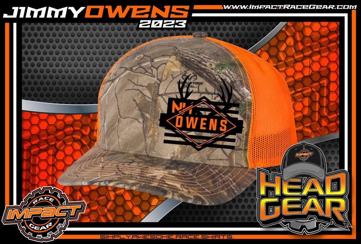 H2311CFO - Camo / Flo Orange Mesh Owens Antlers Snap Back Hat