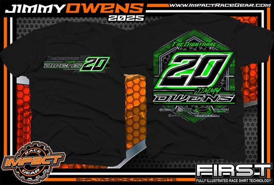 T2511B - Black "Nightmare Hexagon" Adult Short Sleeve Shirt w/ Green Print