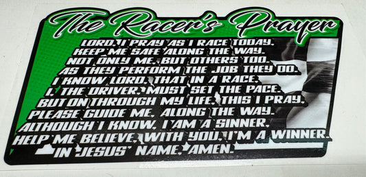 S2305 - The Racer's Prayer Window Sticker