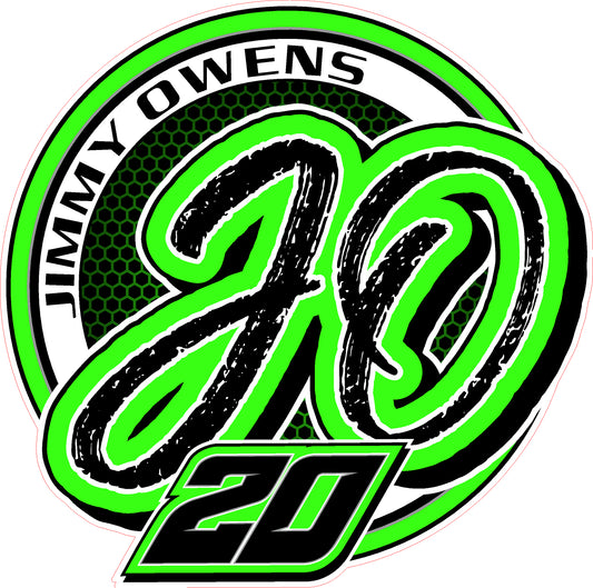 S2502 - Jimmy Owens JO #20 Window Sticker