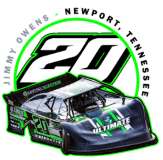 S2505 - Jimmy Owens Newport, Tennessee Circle Window Sticker