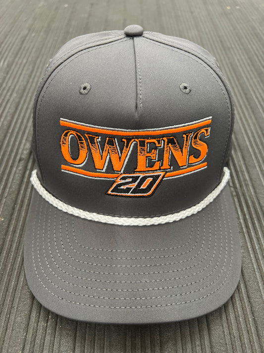 H2405BW - Black / White Rope Owens 20 Snap Back Hat