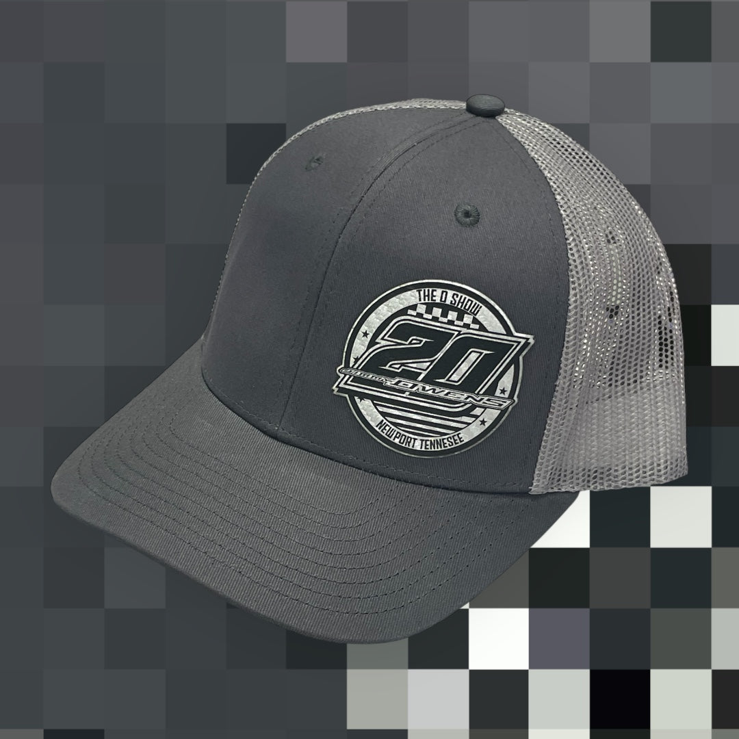 H2510BG - Black / Gray Mesh O-Show 20 Gray Circle Snapback Hat