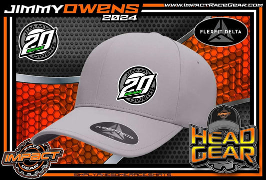 H2413G - Gray Jimmy Owens 20 Circle FlexFit Fitted Hat