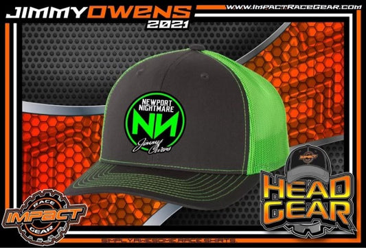 H2411GGR - Gray / Green Mesh NN Newport Nightmare Snap Back Hat