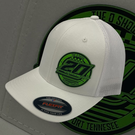 H2506WW - White / White Mesh O-Show 20 Green Circle One Size Fits All Hat
