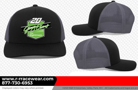 H2412BG - Black / Gray Mesh Jimmy Owens Badge Snap Back Hat