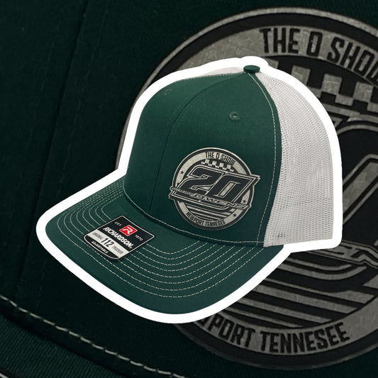H2507GRW - Green / White Mesh O-Show 20 Gray Circle Snapback Hat