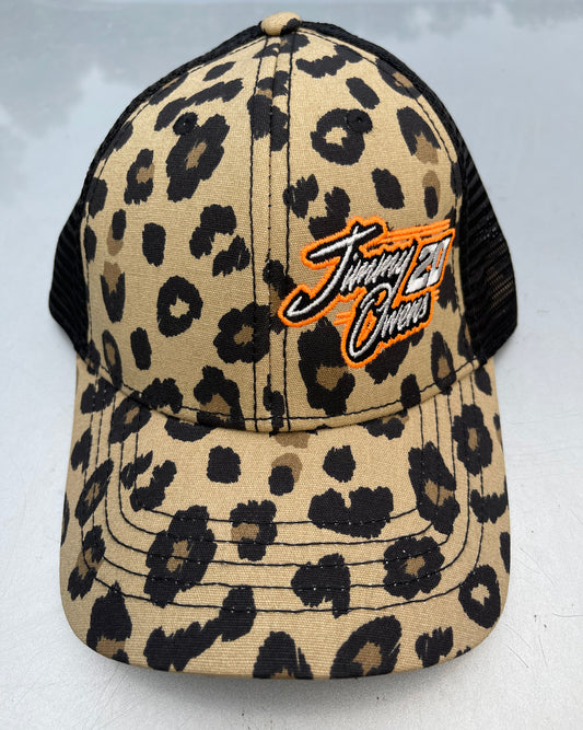 H2313LB - Leopard / Black Mesh Jimmy Owens #20 Snap Back Hat