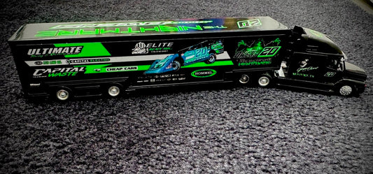 M2601 - Green / Black Team 20 Sponsors Semi Hauler