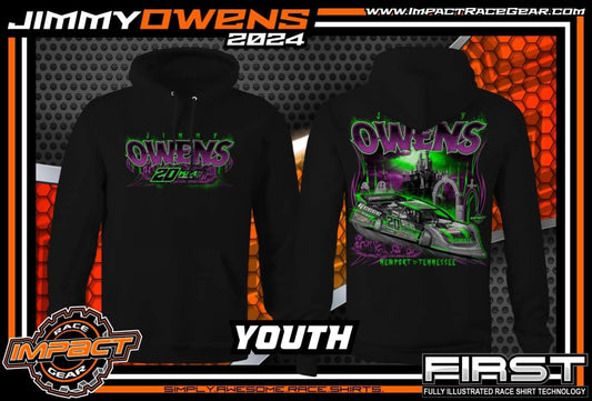 K2415B - Black "Owens Graveyard" Kids Hooded Sweatshirt