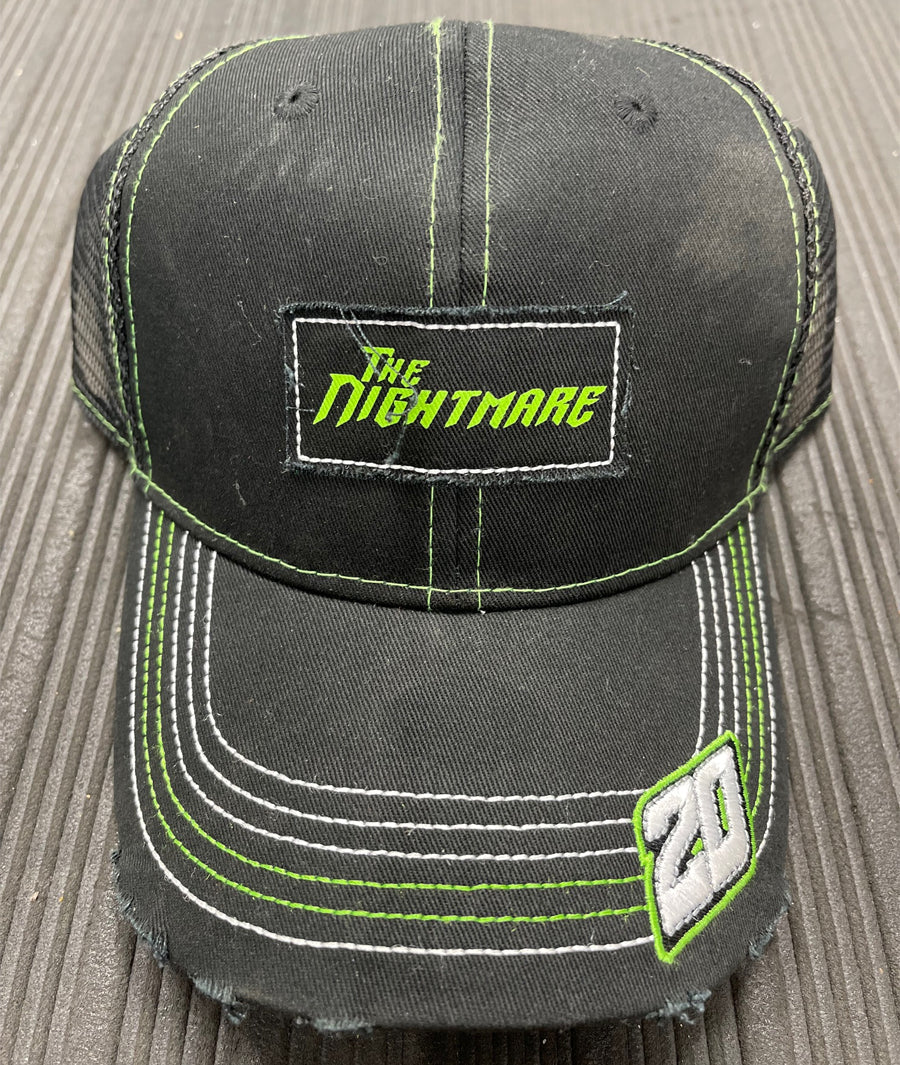 H2209B - Black "The Nightmare" Patch Trucker Hat