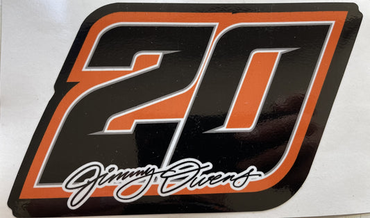 S2303 - Jimmy Owens Orange #20 Window Sticker