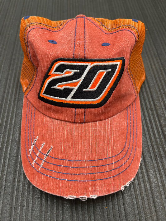 H2304O - Orange / Orange Mesh #20 Velcro Back Hat